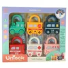 Educational Puzzle Spielzeugautos mit Vorhängeschloss Wagen Produktbild-Vorschau 12