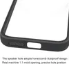 A close-up view of the bottom edge of a phone case, showing the speaker grill and a port opening. Anteprima dell’immagine prodotto
