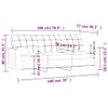 vidaXL 3-Sitzer-Sofa mit Zierkissen Hellgrau 180 cm Stoff Produktbild-Vorschau 7