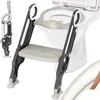 A child's toilet training seat with a step stool attached to a toilet. Produktbild-Vorschau