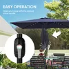 Outsunny Sonnenschirm LED Solar ca. 300 x 200cm knickbar Produktbild-Vorschau 9
