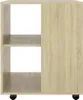 vidaXL Szafka na kółkach dąb sonoma 60x53x72 cm materiał Podgląd zdjęcia produktu 4