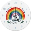 Regenbogen Wanduhr aus Alu mit Spruch Enjoy every moment Produktbild-Vorschau 1