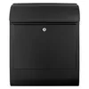 Design Briefkasten Stahl schwarz mit Zeitungsfach Produktbild-Vorschau 6