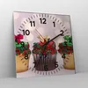 Wanduhr - Quadrat - Glasuhr - Cupcakes Dessert Kuchen Produktbild-Vorschau 4