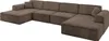 ALTDECOR Ecksofa in U-Form IREA-U2-v3 386x165x77 cm Braun Produktbild-Vorschau 2