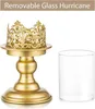 Kerzenständer 2er-Set Gold Metall Kerzenhalter Vintage für Produktbild-Vorschau 7