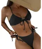 Zweiteiliger Badeanzug - Bikini - mit Rüschen - trägerloses Produktbild-Vorschau 3