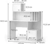 Schreibtisch Vicco Alwin Weiß 115 x 55 cm mit 2 Türen, Produktbild-Vorschau 3