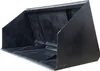 A black metal bucket attachment for a front loader, shown from a slightly elevated side angle against a white background. Produktbild-Vorschau