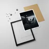 Gerahmtes Poster - Schwarzer Rahmen - Nashorn Schwarzweiß Produktbild-Vorschau 4