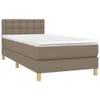 CLORIS Boxspringbett Polsterbett mit Matratze Taupe 90x190 Produktbild-Vorschau 2