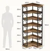 Bücherregal, 184cm Eck-Bücherregal, 6 Etagen Standregal, Produktbild-Vorschau 7