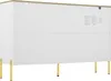 Merax kredens 140x38x90cm biały z przeszklonymi drzwiami, Podgląd zdjęcia produktu 6