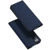 A dark blue flip case for a Samsung Galaxy S20 FE 5G phone is shown from a diagonal angle against a white background. The case is open, revealing the phone inside with its camera array visible. Náhled obrázku produktu