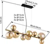 Globo Lighting Hängeleuchte Metall schwarz matt, 9x G9 LED Produktbild-Vorschau 6