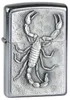 Zippo 207 Scorpion Emblem Chrom gebürstet Winddicht Produktbild-Vorschau 1