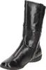 A black leather boot on a white background. Produktbild-Vorschau
