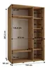 A diagram of a wardrobe with dimensions indicated. Produktbild-Vorschau