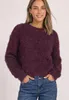 Street One rounded neck fringe sweater rustic rouge 36 Produktbild-Vorschau 3
