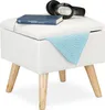 relaxdays 10029605_49 relaxdays   Hocker mit Stauraum weiß Podgląd zdjęcia produktu 1