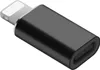 A black and silver adapter with a lightning connector on one end and a USB-C port on the other. Produktbild-Vorschau