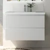 Waschtisch mit Unterschrank 80cm BOKAV Badmöbel Set Weiß Produktbild-Vorschau 1