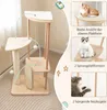 Vícepatrové škrabadlo COSTWAY 112 cm, věž pro kočky se Náhled obrázku produktu 6