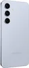 The back of a light blue Samsung Galaxy S24 smartphone is shown at an angle. Podgląd zdjęcia produktu