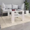 vidaXL Couchtisch Hochglanz-Weiß 60x60x42 cm Holzwerkstoff Produktbild-Vorschau 2