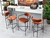 Three bar stools are arranged around a bar counter in a modern interior setting. Náhľad obrázku produktu