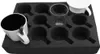 A foam insert with multiple circular cutouts designed to hold cups and glasses, with a few items already placed in it. Podgląd zdjęcia produktu