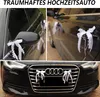 Fesaizwi 50 StüCk Autoschleifen Hochzeit - Weiß Mit Herzen Produktbild-Vorschau 4
