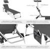 Chaise longue en aluminium Aurelie, rembourrée et pliable - Voir les images du produit 5