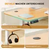 A collage of images showcasing the details and features of a height-adjustable desk. Anteprima dell’immagine prodotto