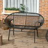 Ratanové kreslo Relaxačné kreslo v štýle boho, 132 cm x 72 Náhľad obrázku produktu 3