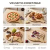 hausleben Pizzabrett 33 cm Bambus 4er Set – Rundes Produktbild-Vorschau 3
