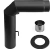 Raik Basic Rauchrohrbogen-Set 120mm schwarz 3-teilig - Produktbild-Vorschau 1