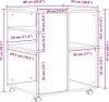 vidaXL Szafka na kółkach biała 60x53x72 cm materiał Podgląd zdjęcia produktu 8
