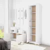 vidaXL Garderobenschrank Weiß 55x25x189 cm Holzwerkstoff Produktbild-Vorschau 3