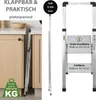 Alu Trittleiter 2-stufig klappbar Handlauf 150 kg Produktbild-Vorschau 7