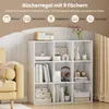 COSTWAY - Libreria in legno, scaffale porta libri con 9 Anteprima dell’immagine prodotto 4