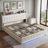 OYAJIA Polsterbett Doppelbett 90×200 mit Led Kopfteil und Produktbild-Vorschau 6