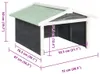 vidaXL Garage pour tondeuse à gazon robot 72x87x50 cm Gris Voir les images du produit 8