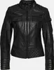 Tazzio Damen Lederjacke F524 (Schwarz, M) Produktbild-Vorschau 8