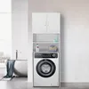 VDD Waschmaschinenschrank Wäschetrockner Rahmen 190 cm weiß Produktbild-Vorschau 2