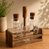 Twins set huile vinaigre sel poivre verre borosilicaté Voir les images du produit 1