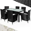CASARIA Gartenmöbel Set 6-Sitzer, Polyrattan Schwarz-Creme, Produktbild-Vorschau 1