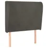 Kopfteil mit Ohren Dunkelgrau 103x23x118/128 cm Samt Produktbild-Vorschau 1