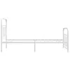 A white metal bed frame is shown against a white background. Produktbild-Vorschau